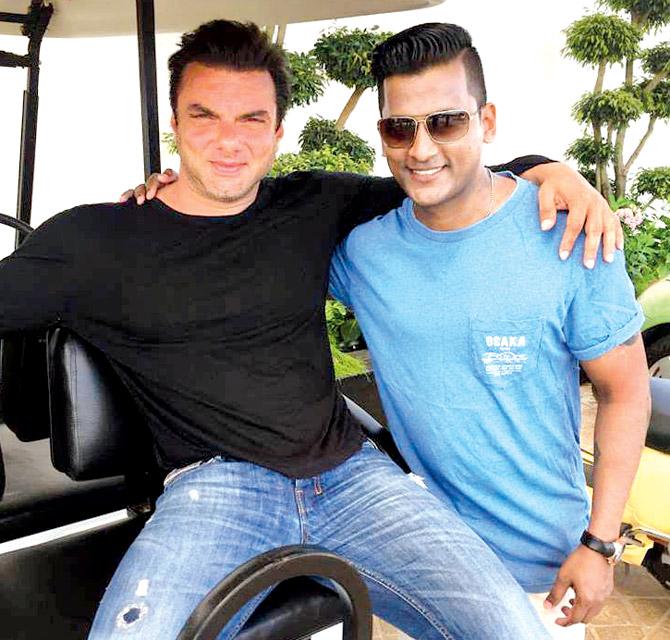 Sohail Khan (left) with DJ Willy, who is ready with a Hindi and English playlist for Salman Khan