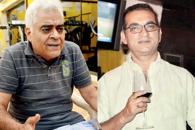 Society secretary Suman Arya (left) has alleged that singer Abhijeet threatened him and other residents. Pics /Satej Shinde