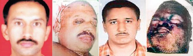 Activist Neeraj Gunder tweeted the photos of the two wanted accused Ramachandran Kalsangra (right), Sandeep Dange (left), and the unclaimed bodies that were retrieved at CST after the 26/11 attacks
