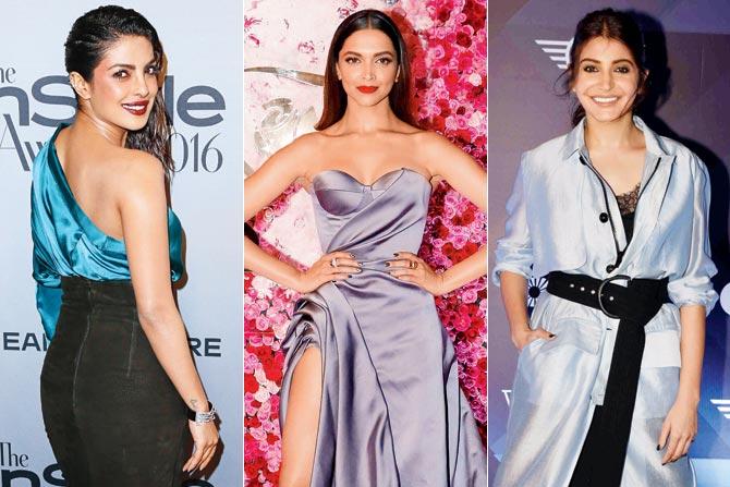 Priyanka Chopra, Deepika Padukone and Anushka Sharma