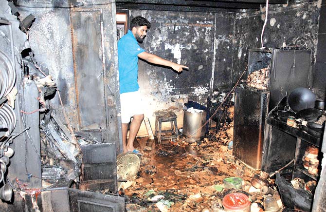 The Lalbaug flat that was robbed of valuables and then set afire