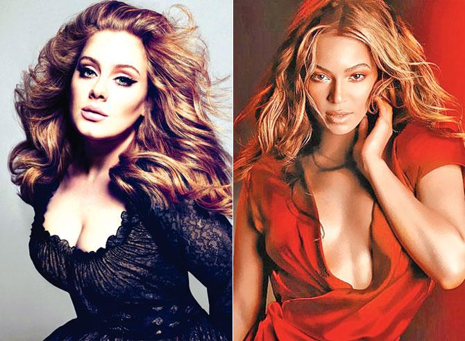 Adele and Beyonce lead the list with nine noms each