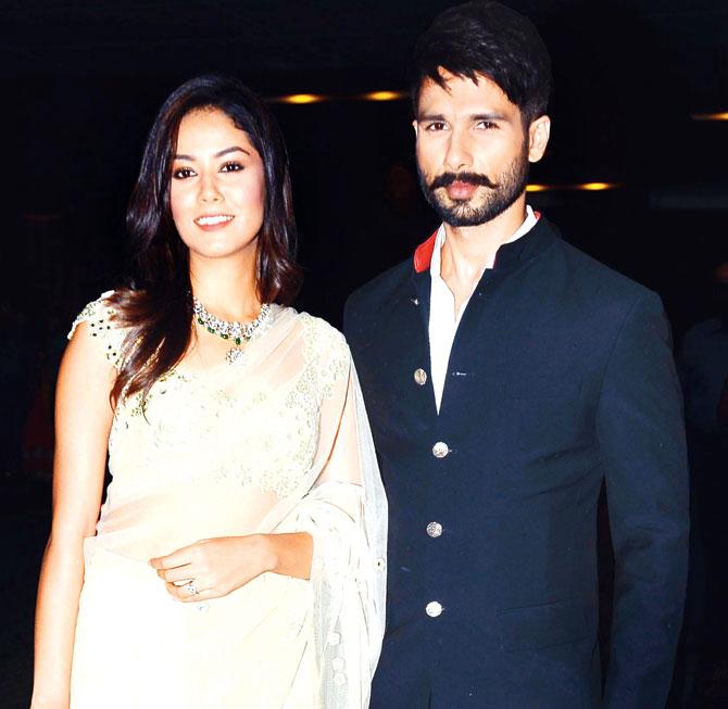 Shahid Kapoor with wife Mira Rajput