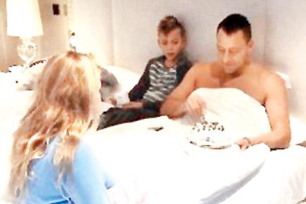 Chelsea skipper John Terry's birthday-in-bed with wife and kids