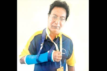 Mumbai Test: Vivek Gupte scores on duty despite broken arm at Wankhede