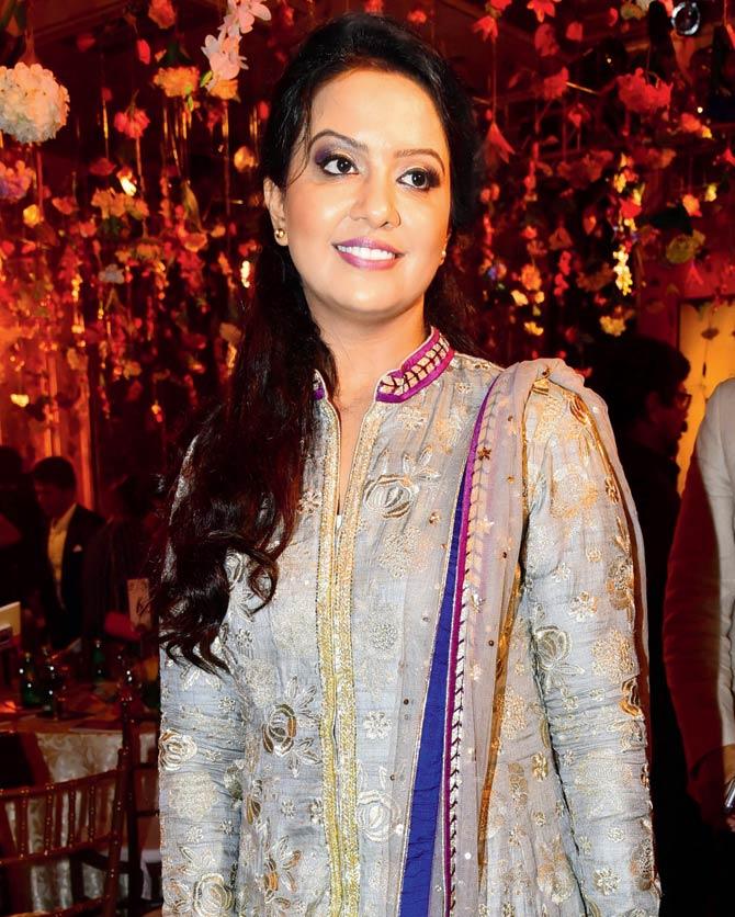 Amruta Fadnavis at a charity gala fashion show at Taj Mahal Palace Hotel in Colaba