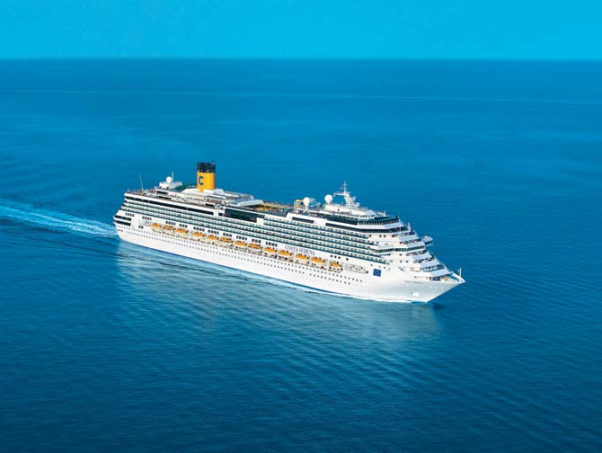 Costa Serena was mid-sea when Savio vanished. Pic/Costa Cruises