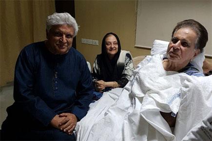 Photo: Javed Akhtar visits Dilip Kumar in Mumbai hospital