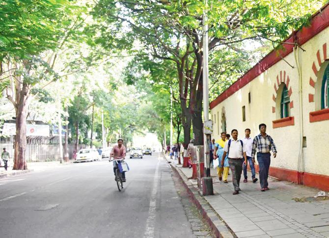 The BMC wants to widen the Hazarimal Somani Marg outside the club to 30 metres, as it wants to turn it into a canopied pathway for pedestrians. File pic