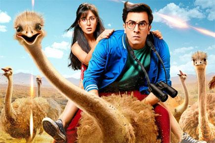 'Jagga Jasoos' first poster out! Ranbir Kapoor, Katrina Kaif ride an ostrich