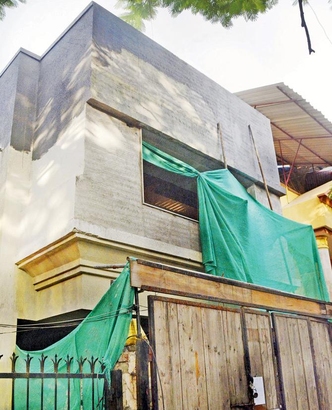 Kapil Sharma’s under-construction Andheri office. Pic/Sneha Kharabe