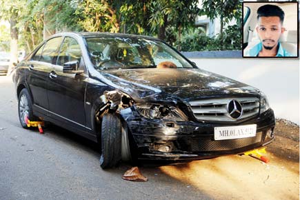 22-year-old driver flees Mumbai after ramming speeding Merc into cops