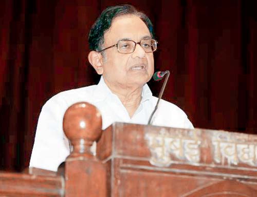 P Chidambaram fielded questions on demonetisation at the Prof DT Lakdawala lecture at the Mumbai University’s campus in Fort