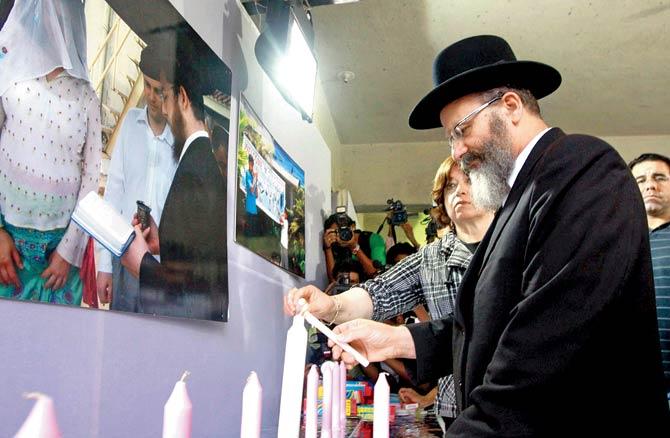 Slain Rabbi Gavriel Holtzberg’s father pays a tribute to him and the other deceased. File pic