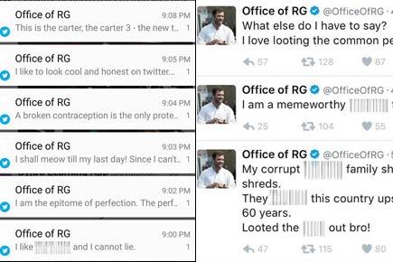 RaGa's hacked Twitter a/c chirps out *@%# tweets