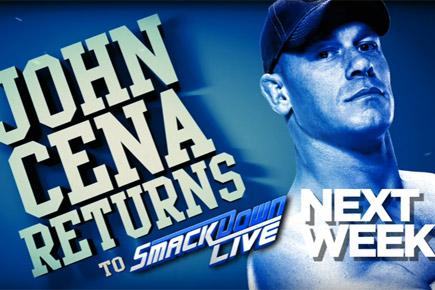 WWE superstar John Cena to return to SmackDown Live
