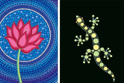 Learn to create aboriginal dot art paintings using toothpicks, ear buds and  matchsticks
