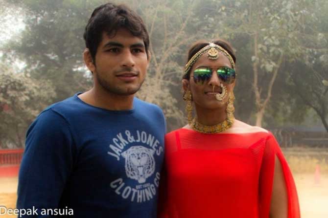 Geeta Phogat and her husband Pawan Kumar, who is also a wrestler