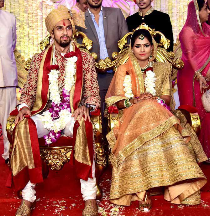 Ishant Sharma and Pratima Singh at their wedding ceremony in Delhi