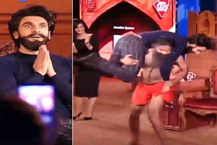 Watch Video: Ranveer Singh loses to Baba Ramdev in this epic dance battle