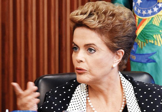 Brazilian President Dilma Rousseff speaks as she attends a ministerial meeting to discuss new measures to combat the proliferation of Zika virus in Brazil. PIC/AFP
