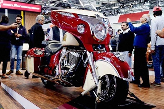 Visitors and exhibitors at Auto Expo 2016
