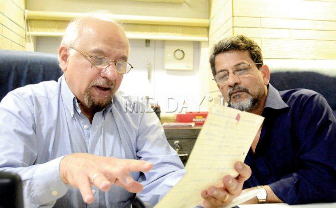 Captain V R Kekobad, owner of the MV Safeer was in Mumbai when the cargo ship docked in Kuwait, his partner Captain Ibrahim Modak (right), was manning the company’s office in Dubai. Pic/Bipin Kokate