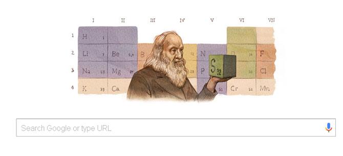 Google pays tribute to the father of periodic table with a doodle on birth anniversary