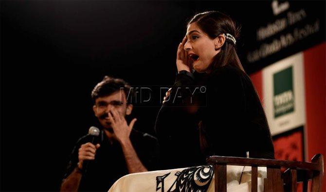 Sonam Kapoor gets candid at Kala Ghoda Arts Festival