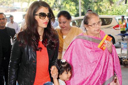 Spotted: Aishwarya Rai Bachchan with daughter and mother