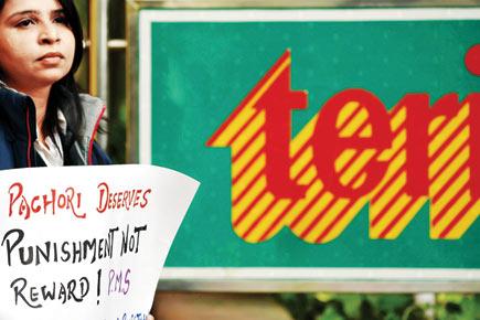 Women activists gun for 'serial harasser' R K Pachauri's head, protest outside TERI's office