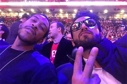 Ranveer Singh meets rappers Ludacris and Ne-Yo at NBA All-Star game