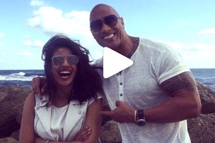 Video: Dwayne Johnson welcomes Priyanka Chopra to 'Baywatch'