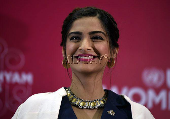 Sonam Kapoor is all smiles for the cameras