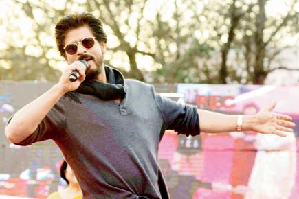 Spotted: Shah Rukh Khan at 'Fan' song launch event