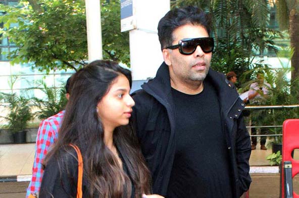 Spotted: SRK's daughter, Karan Johar, other celebs at Mumbai airport