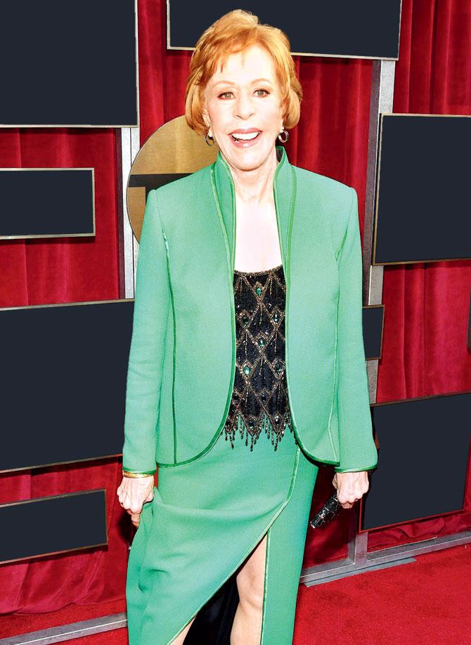 Carol Burnett wore slippers on the red carpet. The comedian wore heels while collecting the award, but was seen in UGGs otherwise