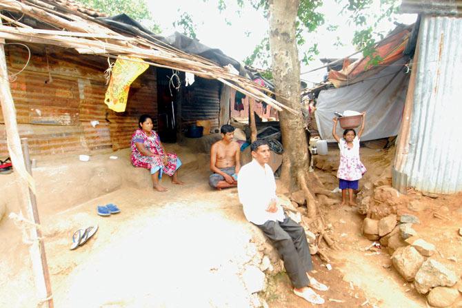 A survey will be conducted and the biometrics of tribal residents like this family will be recorded 