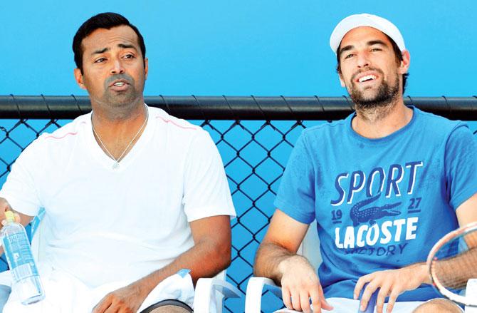 Leander Paes and Jeremy Chardy