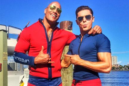 First look: Dwayne Johnson and Zac Efron on the sets of 'Baywatch'
