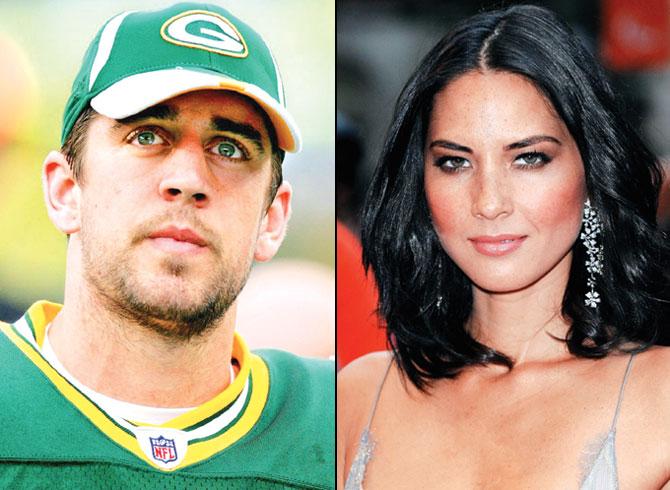 NFL star Aaron Rodgers and Olivia Munn