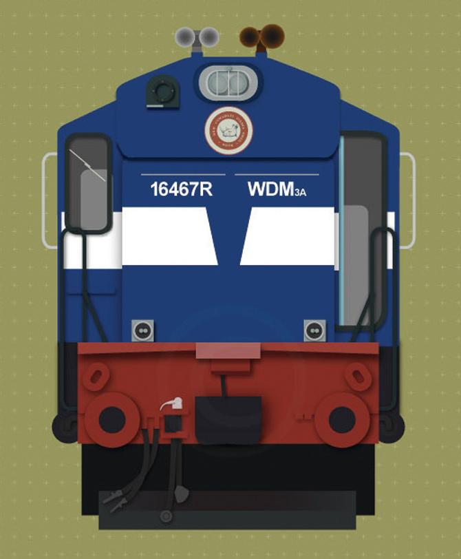 Another variant of the WDM3A, a mixed locomotive from New Guwahati Diesel Shed