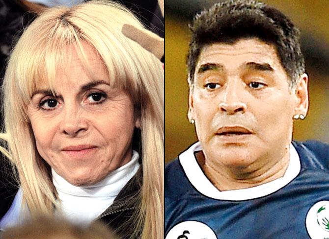 Claudia Villafane and Diego Maradona