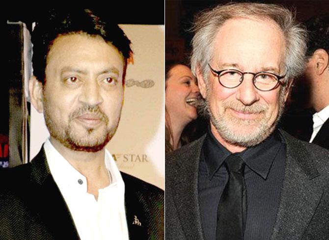 Irrfan Khan and Steven Spielberg