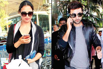 Spotted: Ranbir Kapoor and Lara Dutta at Mumbai airport