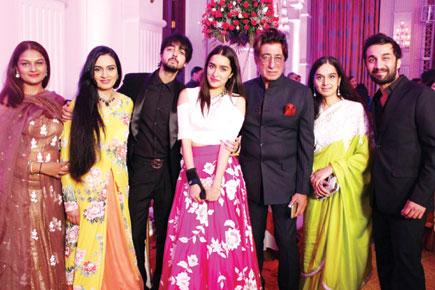 Shraddha Kapoor with family at best friend's engagement