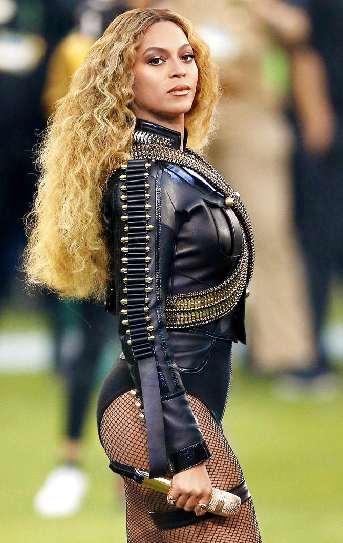 Singer Beyonce performs during the Super Bowl 50 Halftime Show at Levi
