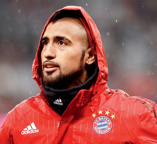 Bayern Munich midfielder  Arturo Vidal. Pic/AFP