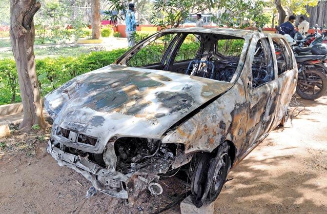 The car in which the Tanzanian student was travelling with three friends was set ablaze by a mob in Bengaluru