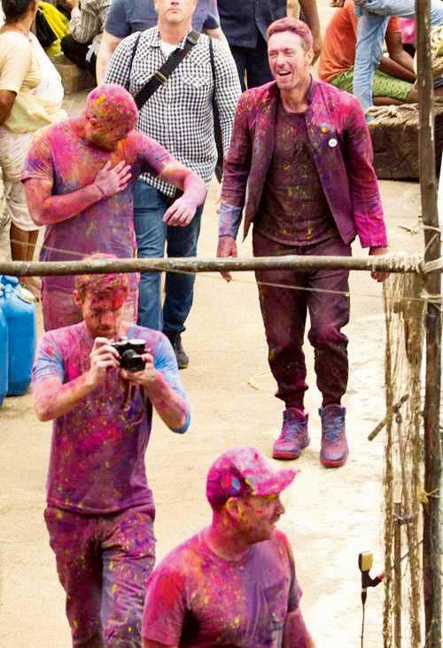 Coldplay at the shoot